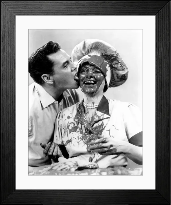 Framed Print : I LOVE LUCY, Desi Arnaz, Lucille Ball. Candid on the chocolate factory set of the episode, 'Job Switching, ' 9 / 15 / 52. season 2 Framed Print : I LOVE LUCY, Desi Arnaz, Lucille Ball. Candid on the chocolate factory set of the episode, 'Job Switching, ' 9 / 15 / 52. season 2