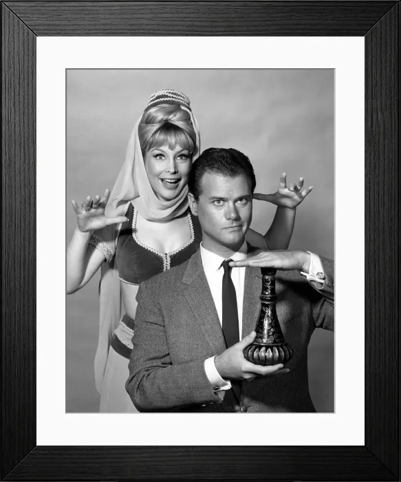 Framed Print : I DREAM OF JEANNIE, Barbara Eden, Larry Hagman, 1965-70