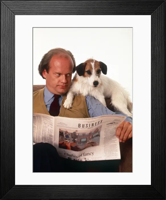 Framed Print : FRASIER, Kelsey Grammer, with Moose, (1993-2004)