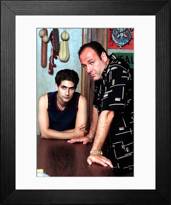 Framed Print : THE SOPRANOS, Michael Imperioli, James Gandolfini, (Season 1), 1999-2007 Framed Print : THE SOPRANOS, Michael Imperioli, James Gandolfini, (Season 1), 1999-2007