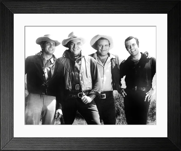 Framed Print : BONANZA, Michael Landon, Lorne Greene, Dan Blocker, Pernell Roberts, 1959-1973 Framed Print : BONANZA, Michael Landon, Lorne Greene, Dan Blocker, Pernell Roberts, 1959-1973