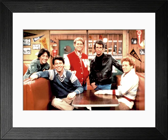 Framed Print : HAPPY DAYS, Scott Baio, Anson Williams, Ron Howard, Henry Winkler, Donny Most, 1974-1984