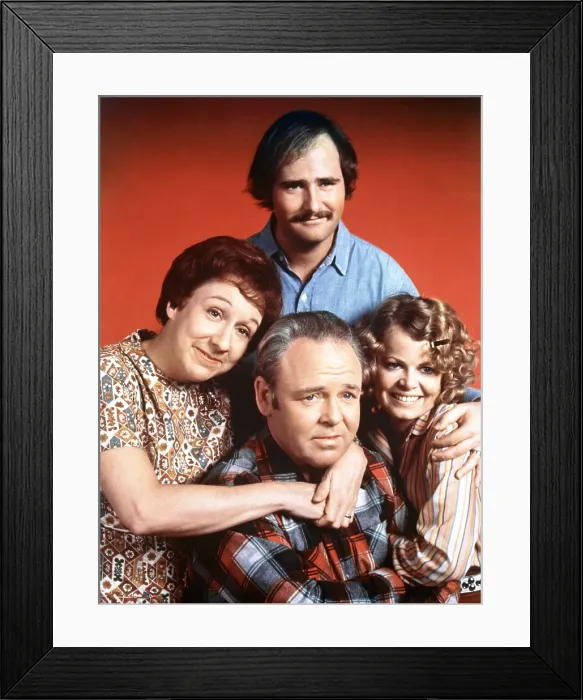 Framed Print : ALL IN THE FAMILY, (clockwise from top): Rob Reiner, Sally Struthers, Carroll O'Connor, Jean Stapleton, 1971-1979 Framed Print : ALL IN THE FAMILY, (clockwise from top): Rob Reiner, Sally Struthers, Carroll O'Connor, Jean Stapleton, 1971-1979