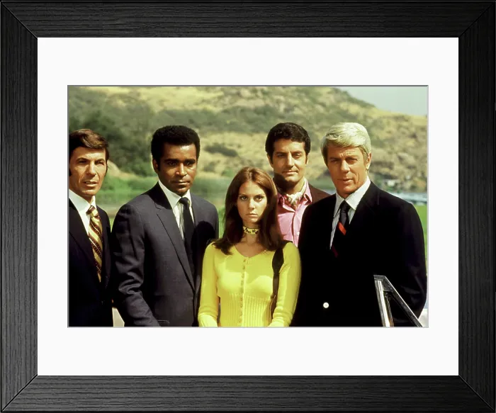 Framed Print : MISSION: IMPOSSIBLE, Leonard Nimoy, Greg Morris, Lesley Ann Warren, Peter Lupus, Peter Graves, 1966-1973