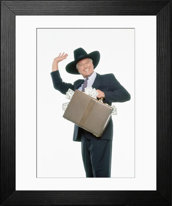 Framed Print : DALLAS, Larry Hagman, 1978-91