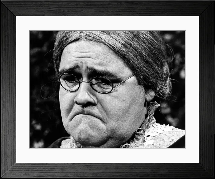 Framed Print : Jonathan Winters, in character as Maude Frickert, ca. 1960s Framed Print : Jonathan Winters, in character as Maude Frickert, ca. 1960s