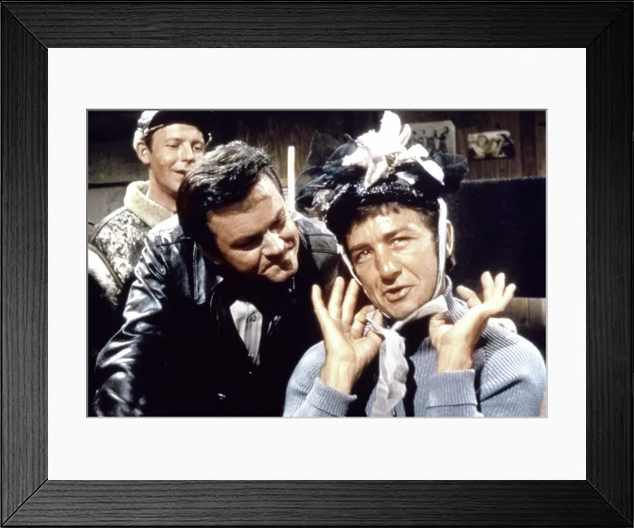 Framed Print : HOGAN'S HEROES, (from left): Larry Hovis, Bob Crane, Richard Dawson, 1965-71