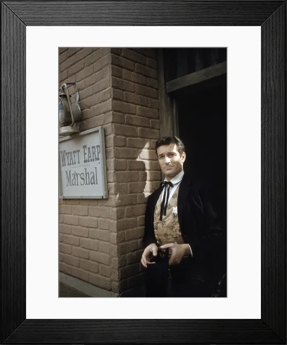 Framed Print : THE LIFE AND LEGEND OF WYATT EARP, Hugh O'Brian, 1955-61 (1958 photo)