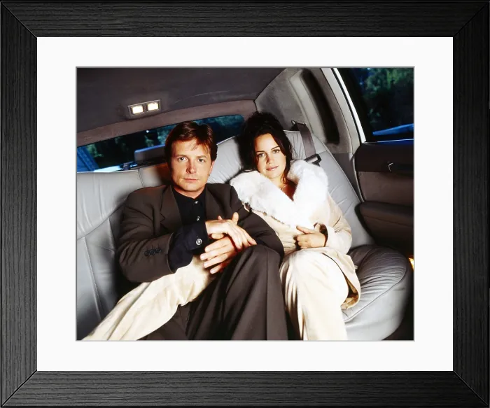 Framed Print : SPIN CITY, from left: Michael J. Fox, Carla Gugino, 1997, 1996-2002