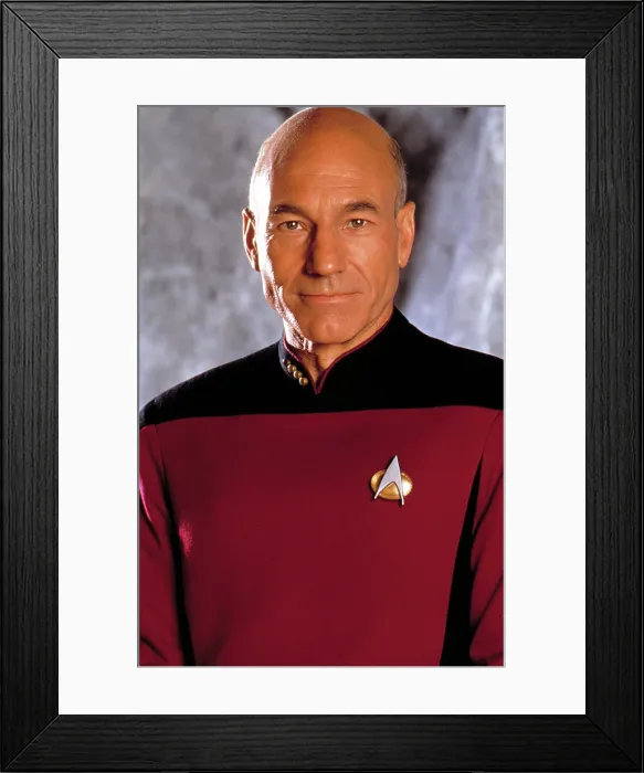 Framed Print : STAR TREK: THE NEXT GENERATION, Patrick Stewart, 1987 - 1994