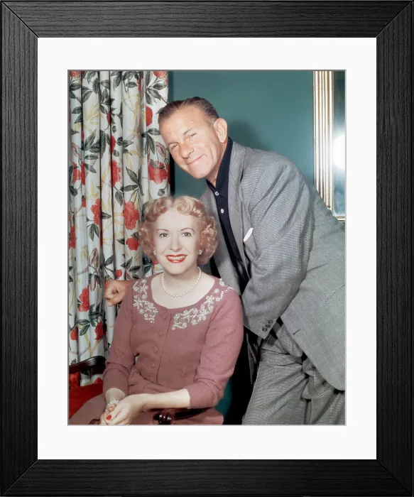 Framed Print : From left: Gracie Allen, George Burns, 1955