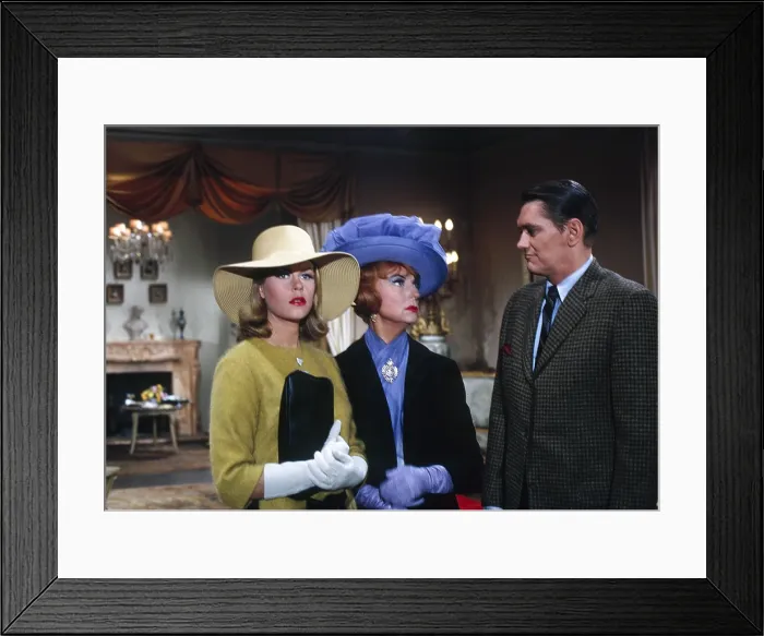 Framed Print : BEWITCHED, from left: Elizabeth Montgomery, Agnes Moorehead, Dick York, (1964), 1964-1972