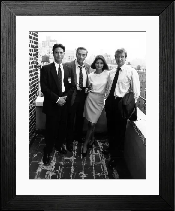 Framed Print : LAW & ORDER, (LAW AND ORDER), from left: Benjamin Bratt, Jerry Orbach, Jill Hennessy, Sam Waterston, (1995), 1990-2010 Framed Print : LAW & ORDER, (LAW AND ORDER), from left: Benjamin Bratt, Jerry Orbach, Jill Hennessy, Sam Waterston, (1995), 1990-2010
