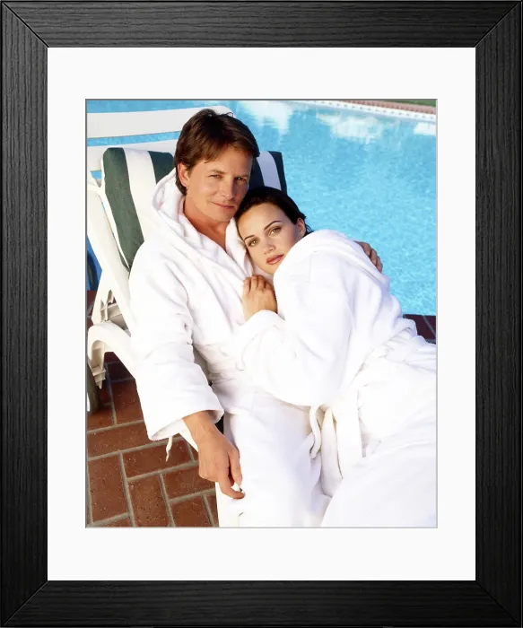Framed Print : SPIN CITY, from left: Michael J. Fox, Carla Gugino, 1997, 1996-2002