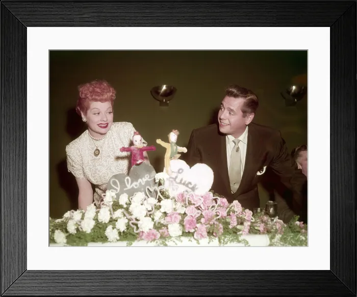 Framed Print : From left, Lucille Ball, Desi Arnaz, ca. mid-1950s Framed Print : From left, Lucille Ball, Desi Arnaz, ca. mid-1950s