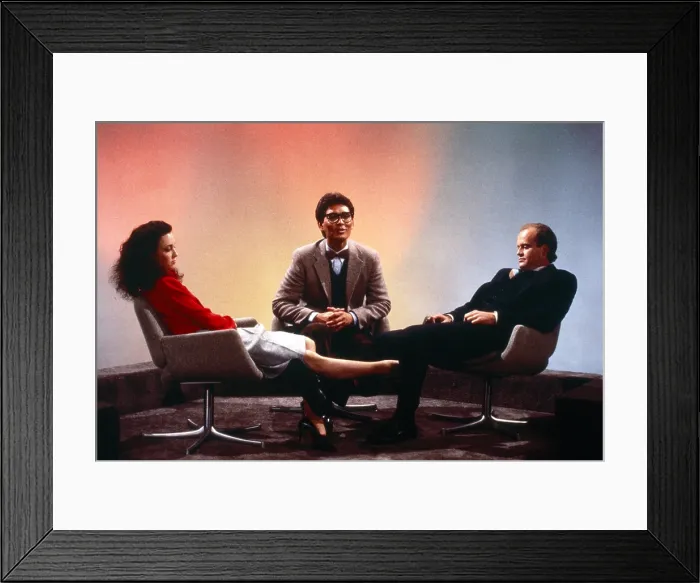Framed Print : CHEERS, front, from left: Bebe Neuwirth, Kelsey Grammer, (1982-1993) Framed Print : CHEERS, front, from left: Bebe Neuwirth, Kelsey Grammer, (1982-1993)