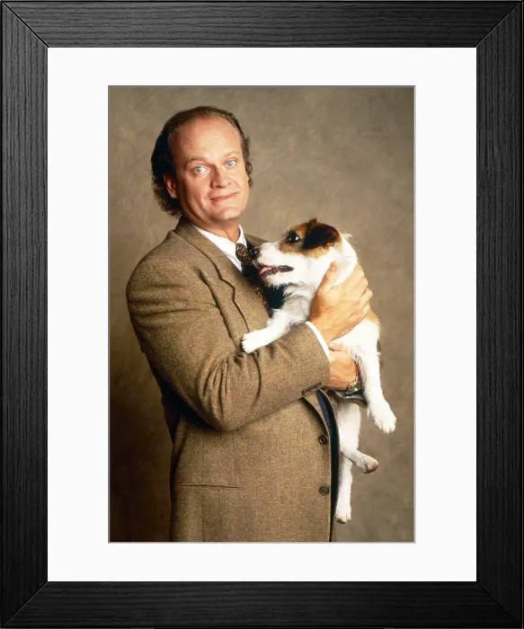 Framed Print : FRASIER, Kelsey Grammer, and Moose, as Eddie, (1993-2004)