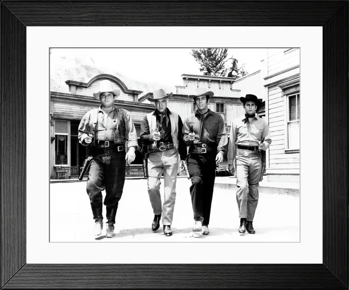 Framed Print : BONANZA, Dan Blocker, Lorne Greene, Pernell Roberts, Michael Landon, 1959-73