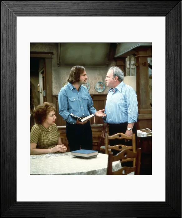 Framed Print : ALL IN THE FAMILY, from left: Jean Stapleton, Rob Reiner, Carroll O'Connor, 1971-79