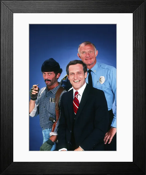 Framed Print : HILL STREET BLUES, from left: Bruce Weitz, Daniel J. Travanti, Michael Conrad, (Season 1), 1981-87 Framed Print : HILL STREET BLUES, from left: Bruce Weitz, Daniel J. Travanti, Michael Conrad, (Season 1), 1981-87