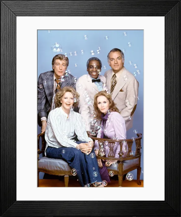 Framed Print : SOAP, Richard Mulligan, Cathryn Damon, Robert Guillaume, Katherine Helmond, Robert Mandan, 1977-81