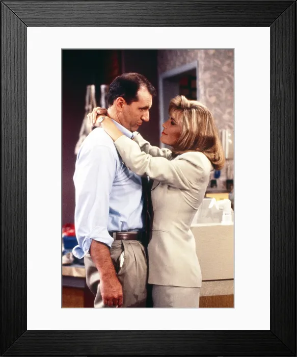 Framed Print : MARRIED...WITH CHILDREN, from left: Ed O'Neill, Vanna White, The Proposition, season 7, ep.26, aired 5 / 23 / 1993, 1987-1997