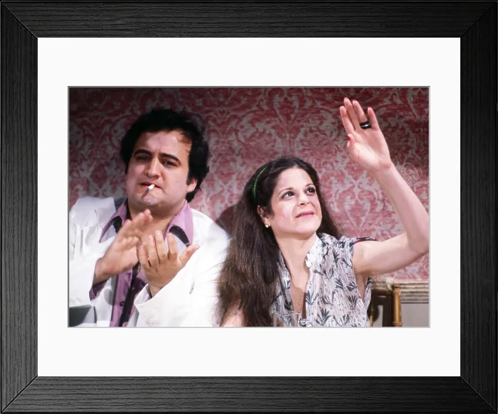 Framed Print : SATURDAY NIGHT LIVE, from left: John Belushi, Gilda Radner, season 3, ep. 19, aired 5 / 13 / 1978, (1975-) Framed Print : SATURDAY NIGHT LIVE, from left: John Belushi, Gilda Radner, season 3, ep. 19, aired 5 / 13 / 1978, (1975-)