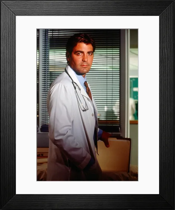 Framed Print : ER, (aka E.R.), George Clooney, (Season 1), 1994-2009