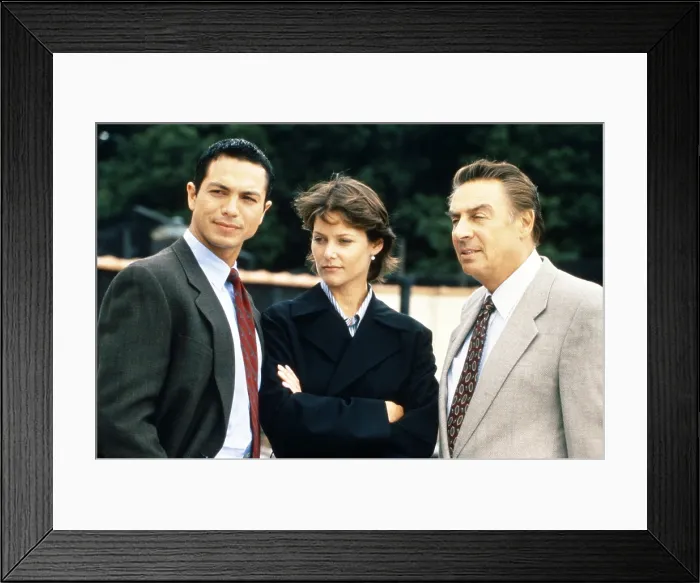 Framed Print : LAW & ORDER, from left: Benjamin Bratt, Carey Lowell, Jerry Orbach, 1990-2010 Framed Print : LAW & ORDER, from left: Benjamin Bratt, Carey Lowell, Jerry Orbach, 1990-2010