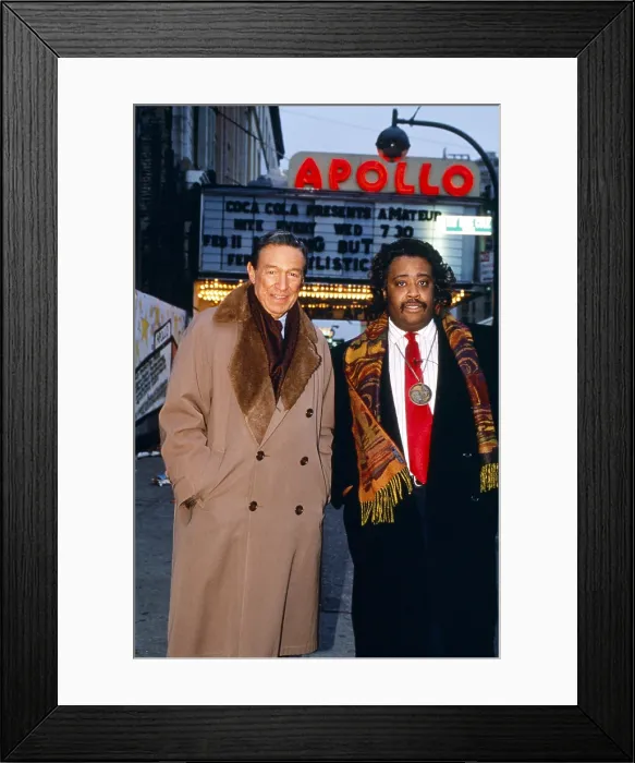 Framed Print : 60 MINUTES, from left: Mike Wallace, Al Sharpton, 1993, (1968-)