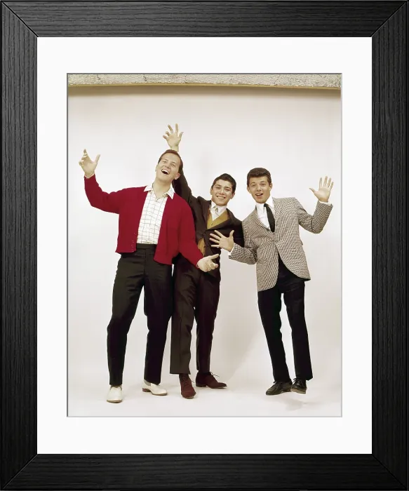Framed Print : From left: Pat Boone, Paul Anka, Frankie Avalon, ca. 1957 Framed Print : From left: Pat Boone, Paul Anka, Frankie Avalon, ca. 1957