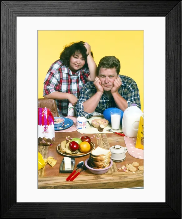 Framed Print : ROSEANNE, from left: Roseanne Barr, John Goodman, 1988, (1988-2018) Framed Print : ROSEANNE, from left: Roseanne Barr, John Goodman, 1988, (1988-2018)