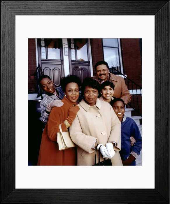 Framed Print : BREWSTER PLACE, (l-r): Steven Crump, Brenda Pressley, Oprah Winfrey, DeLeon Richards, Jason Weaver, John Cothran Jr. 1990 Framed Print : BREWSTER PLACE, (l-r): Steven Crump, Brenda Pressley, Oprah Winfrey, DeLeon Richards, Jason Weaver, John Cothran Jr. 1990