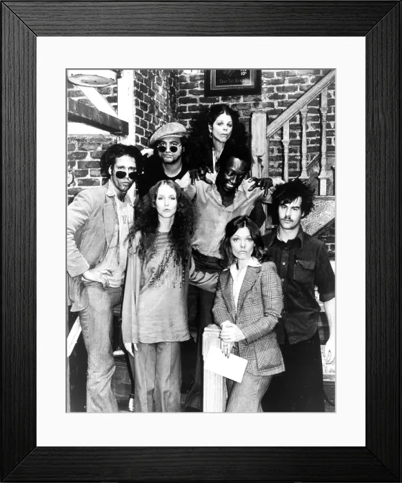 Framed Print : SATURDAY NIGHT LIVE, original 1975 cast, from left: Chevy Chase, John Belushi (top), Laraine Newman (front), Gilda Radner, Garrett Morris, Jane Curtin, Dan Aykroyd, (1975-) Framed Print : SATURDAY NIGHT LIVE, original 1975 cast, from left: Chevy Chase, John Belushi (top), Laraine Newman (front), Gilda Radner, Garrett Morris, Jane Curtin, Dan Aykroyd, (1975-)