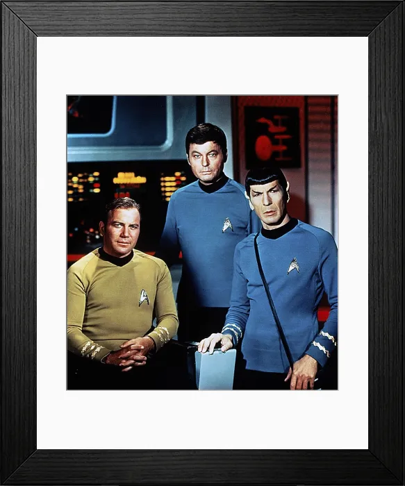 Framed Print : STAR TREK, from left: William Shatner, DeForest Kelley, Leonard Nimoy, 1966-69