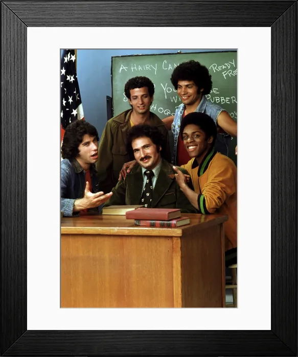 Framed Print : WELCOME BACK, KOTTER, John Travolta, Ron Palillo, Gabe Kaplan, Robert Hegyes, Lawrence Hilton-Jacobs, 1975-1979 Framed Print : WELCOME BACK, KOTTER, John Travolta, Ron Palillo, Gabe Kaplan, Robert Hegyes, Lawrence Hilton-Jacobs, 1975-1979