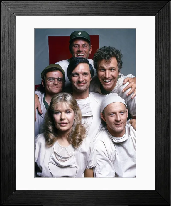 Framed Print : MASH, (aka M*A*S*H*), clockwise from top: McLean Stevenson, Wayne Rogers, Larry Linville, Loretta Swit, Gary Burghoff, Alan Alda, 1973, (1972-1983)