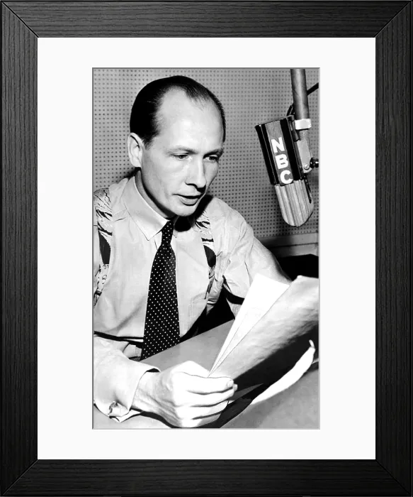 Framed Print : John Cameron Swayze, ca. late 1940s