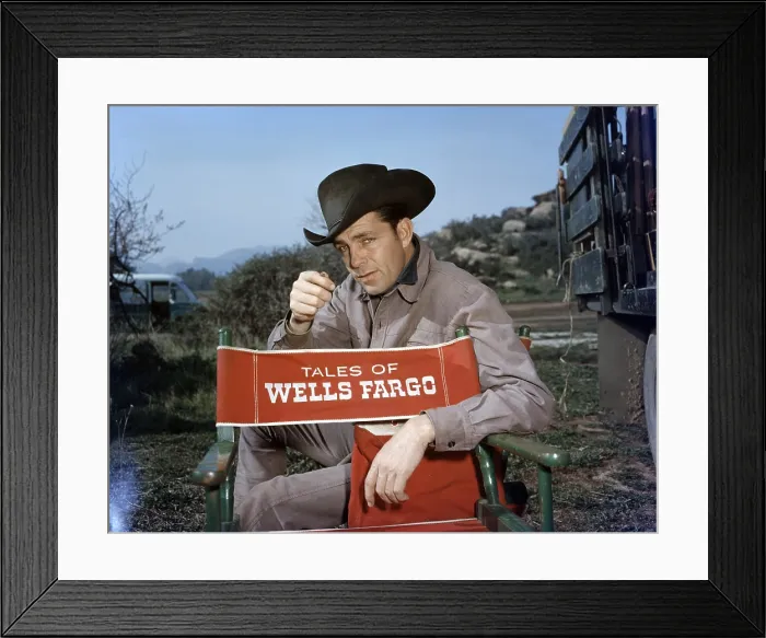 Framed Print : TALES OF WELLS FARGO, Dale Robertson, on-set, 1957-62 Framed Print : TALES OF WELLS FARGO, Dale Robertson, on-set, 1957-62