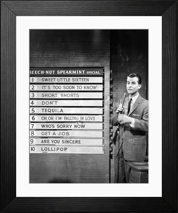 Framed Print : AMERICAN BANDSTAND, Dick Clark, (1952-1989)