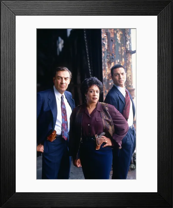 Framed Print : LAW & ORDER, from left: Jerry Orbach, S. Epatha Merkerson, Benjamin Bratt, 1990-2010