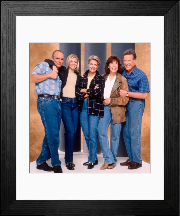 Framed Print : MURPHY BROWN, from left: Joe Regalbuto, Faith Ford, Candice Bergen, Lily Tomlin, Charles Kimbrough, (1997), 1988-2018 Framed Print : MURPHY BROWN, from left: Joe Regalbuto, Faith Ford, Candice Bergen, Lily Tomlin, Charles Kimbrough, (1997), 1988-2018