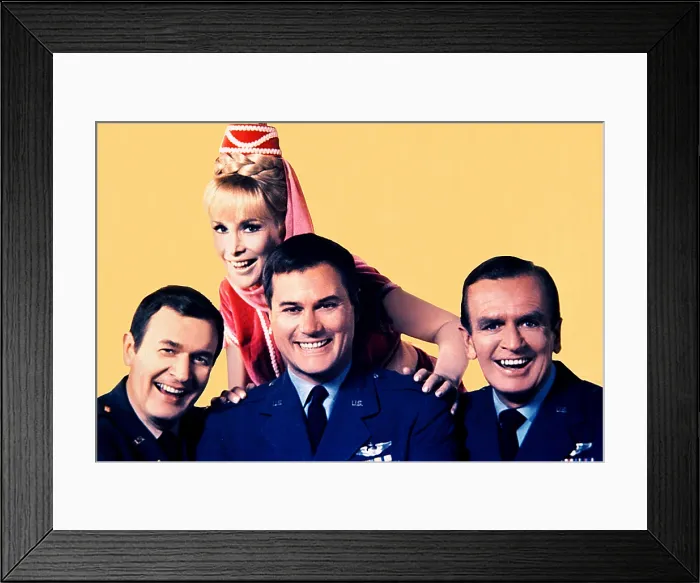 Framed Print : I DREAM OF JEANNIE, Bill Daily, Barbara Eden, Larry Hagman, Hayden Rorke, 1965-1970