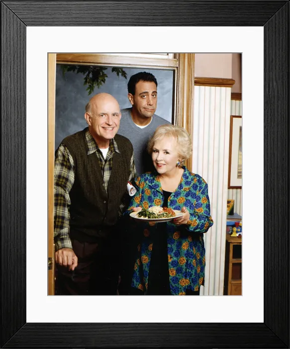 Framed Print : EVERYBODY LOVES RAYMOND, from left: Peter Boyle, Brad Garrett, Doris Roberts, 1996-2005