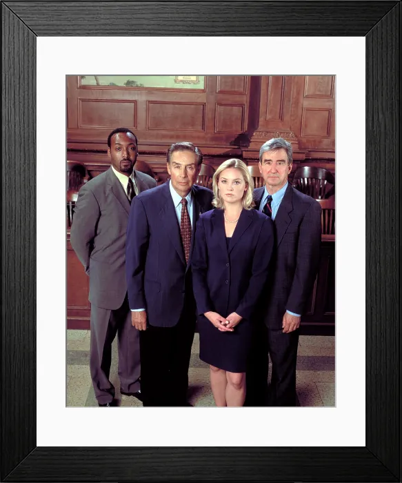 Framed Print : LAW AND ORDER, Jesse L. Martin, Jerry Orbach, Elisabeth Rohm, Sam Waterston, (Season 12), 1990-2010 Framed Print : LAW AND ORDER, Jesse L. Martin, Jerry Orbach, Elisabeth Rohm, Sam Waterston, (Season 12), 1990-2010