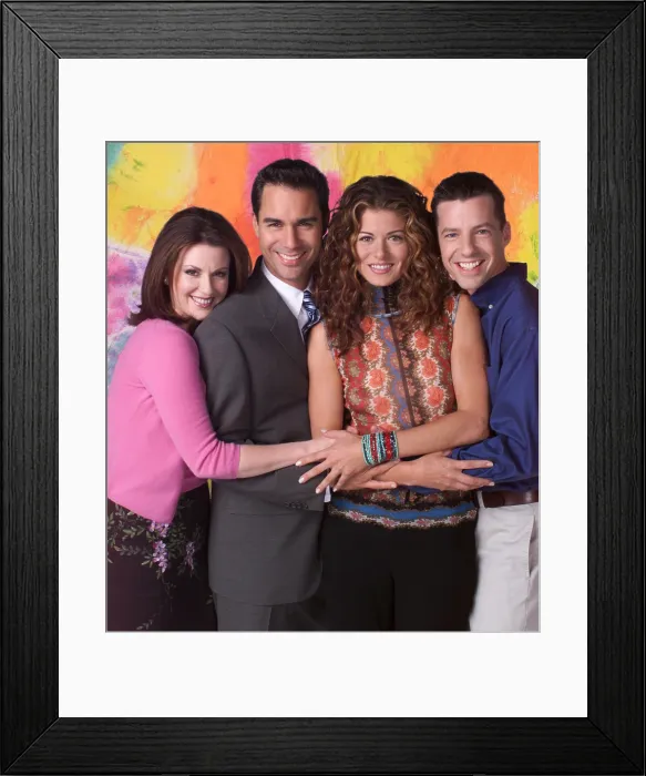 Framed Print : WILL & GRACE, (l to r): Megan Mullally, Eric McCormack, Debra Messing Grace, Sean Hayes Framed Print : WILL & GRACE, (l to r): Megan Mullally, Eric McCormack, Debra Messing Grace, Sean Hayes