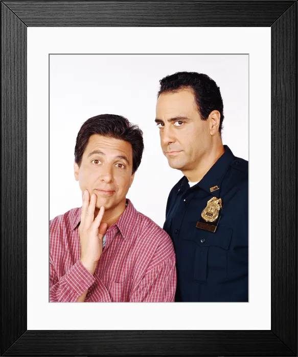 Framed Print : EVERYBODY LOVES RAYMOND, Ray Romano, Brad Garrett, ca. 1998, Season 2, 1996-2005