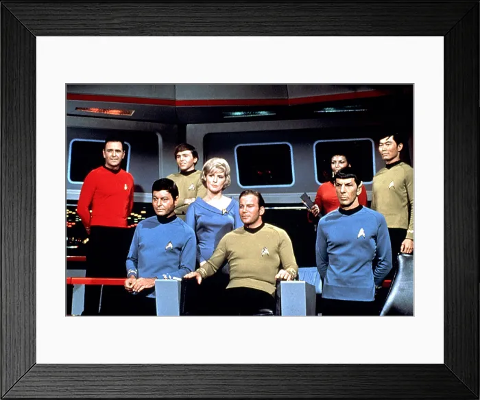 Framed Print : STAR TREK, James Doohan, DeForest Kelley, Walter Koenig, Majel Barrett, William Shatner, Nichelle Nichols, Leonard Nimoy, George Takei, 1966-1969 Framed Print : STAR TREK, James Doohan, DeForest Kelley, Walter Koenig, Majel Barrett, William Shatner, Nichelle Nichols, Leonard Nimoy, George Takei, 1966-1969