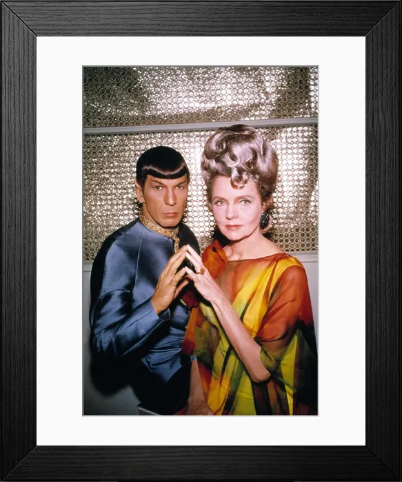 Framed Print : STAR TREK, 1966-69, Ep#44--'Journey To Babel', Leonard Nimoy (as Spock), and Jane Wyatt (as Amanda, Spock's human mother)--11 / 17 / 67