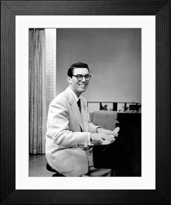 Framed Print : Jose Melis, pianist and bandleader for THE TONIGHT SHOW STARRING JACK PAAR, ca. late 1950s